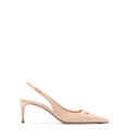 60 mm Logo Leather Slingbacks
