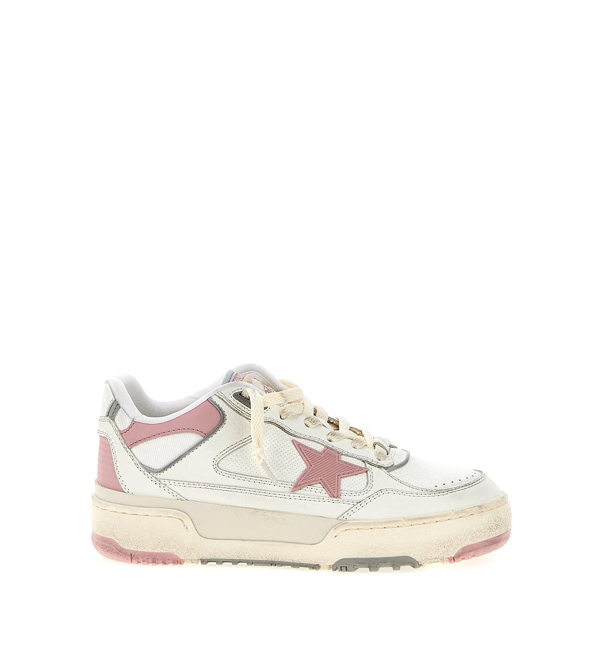 Women’s Forty2 with Pink Star and White Leather Heel Tab