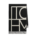Monogram brushed wool scarf