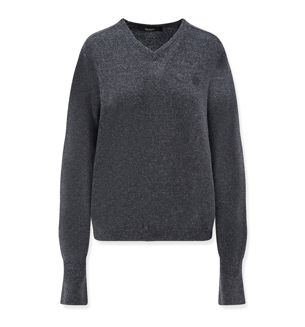 Knit cashmere sweater with embroidery