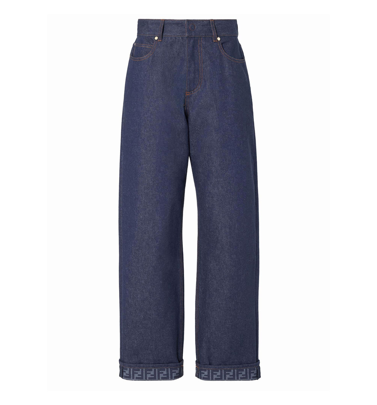 Long Jeans Navy Blue Denim Trousers