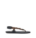 Riviere Cord And Leather Sandals