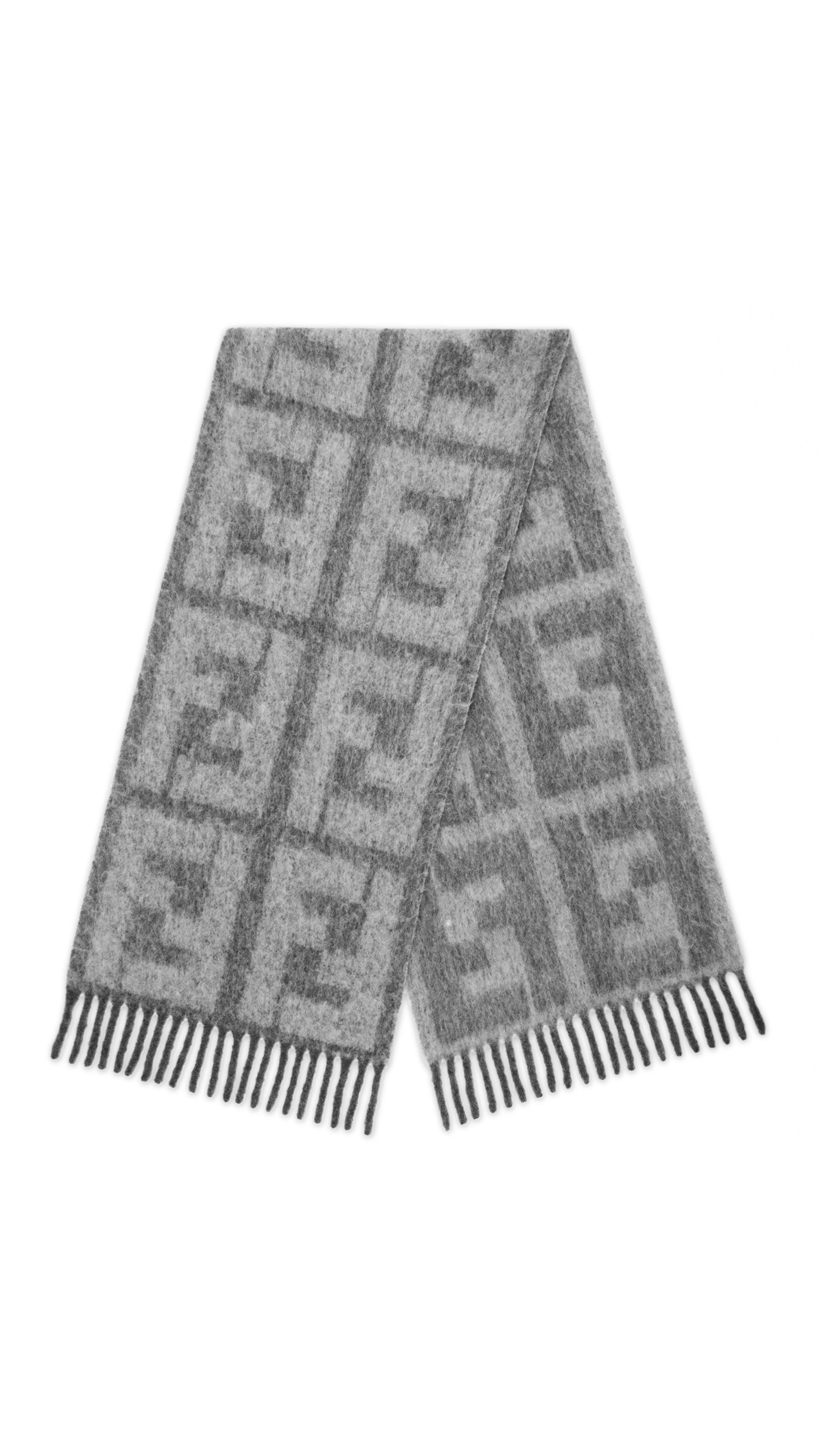 FF Alpaca and Wool Scarf - Grey