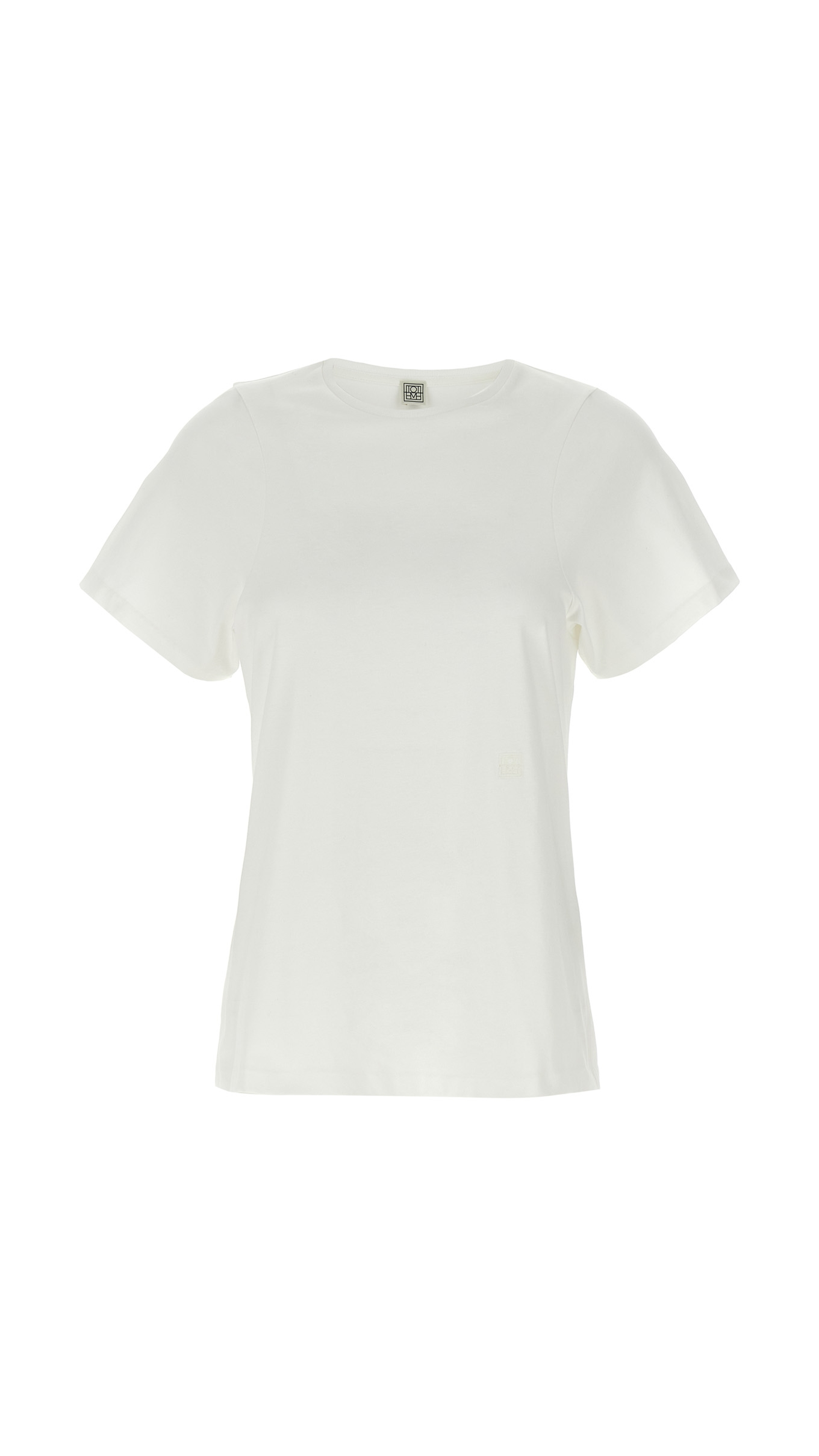 Curved seam' T-shirt - White