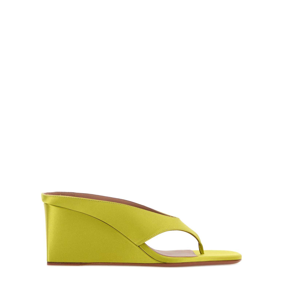 Cube Thong Mules In Satin