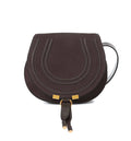 Small Marcie saddle bag in suede leather