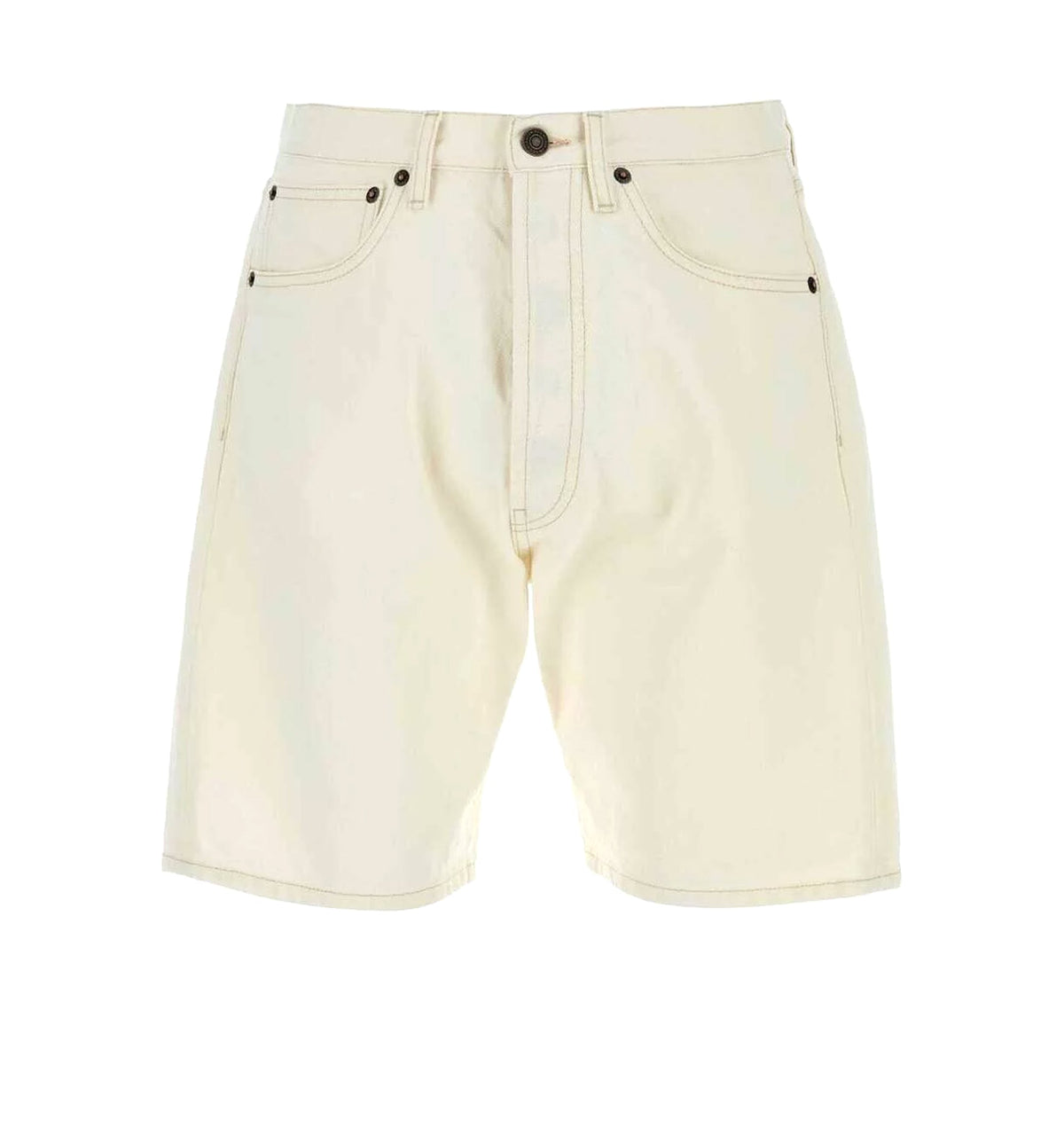 Logo Patch Old Denim Bermudas