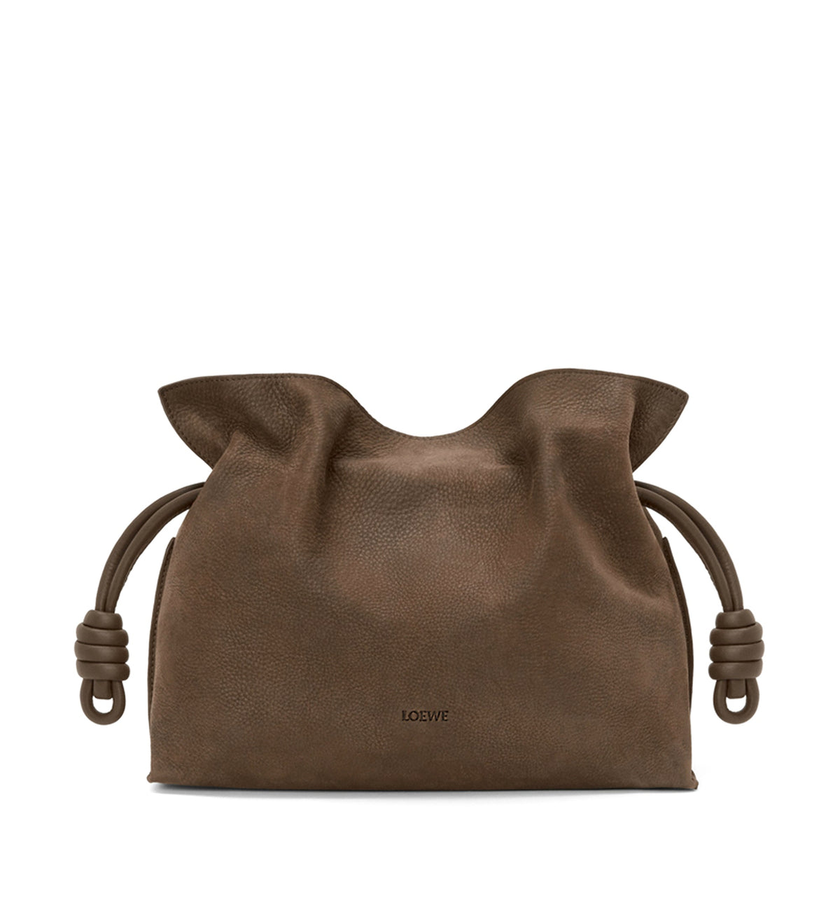 Medium Flamenco clutch in grained nubuck
