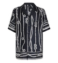 Marina-Print Silk Twill Hawaii Shirt