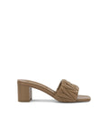 Matelassé leather heeled sandals