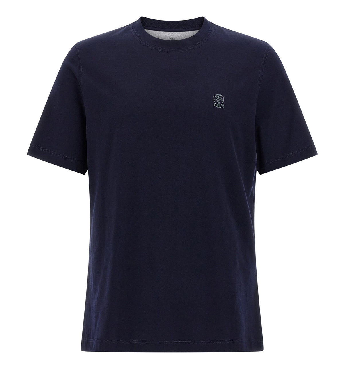 Cotton Jersey Crew Neck T-Shirt With Logo