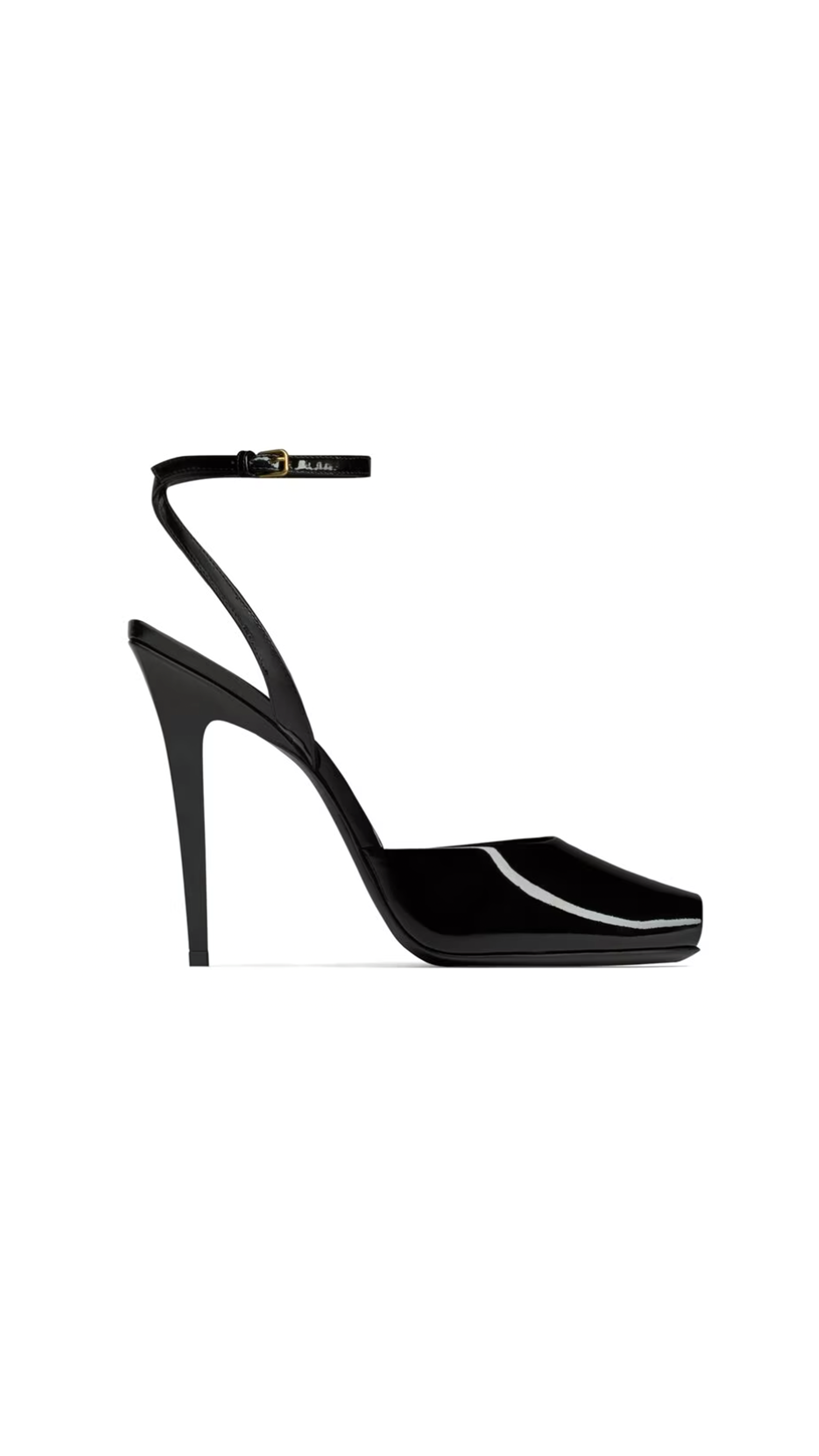 La Scandale Sandals in Patent Leather - Black