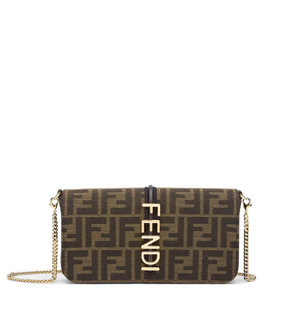 Wallet on Chain FF fabric crossbody bag