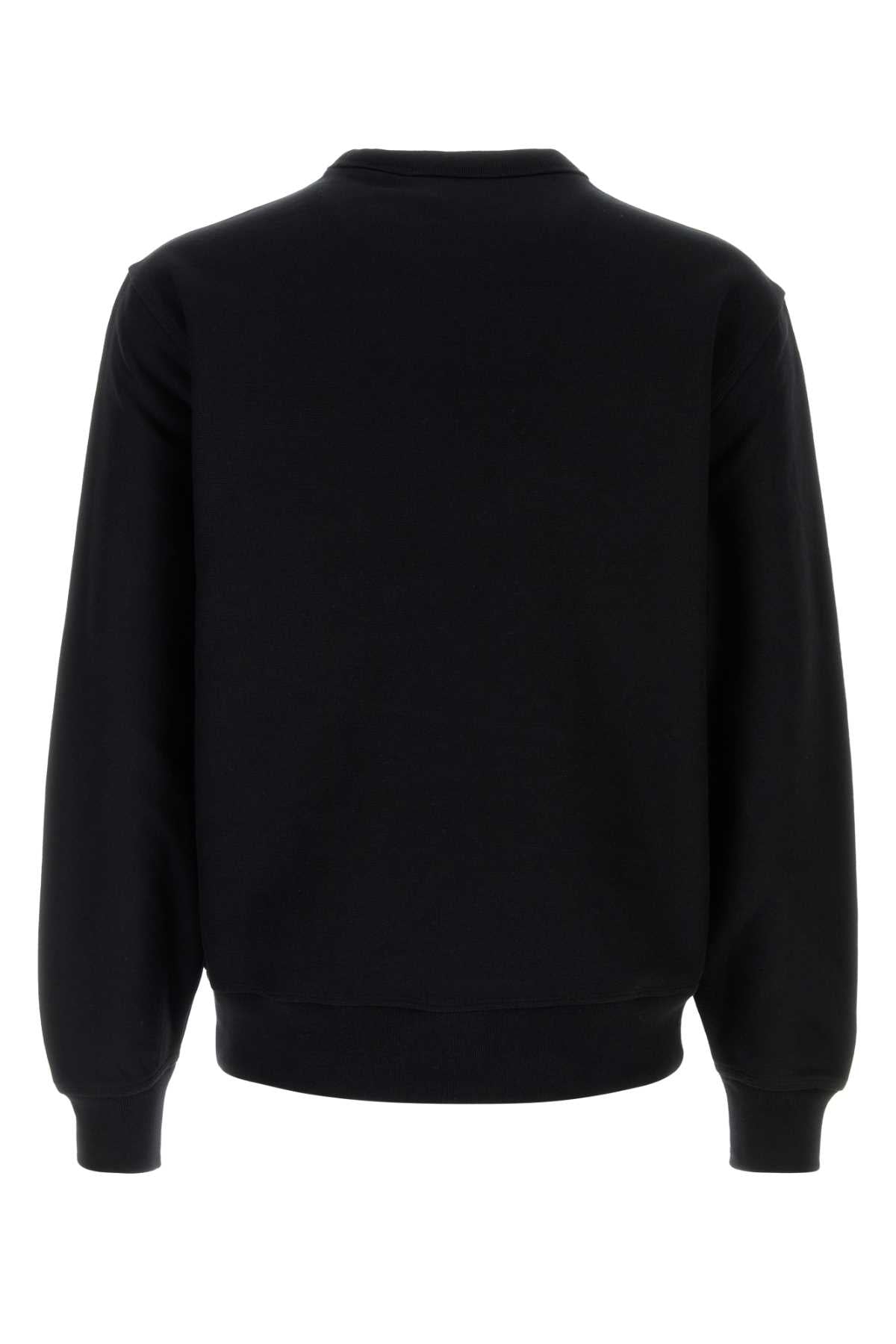 Black cotton blend sweatshirt