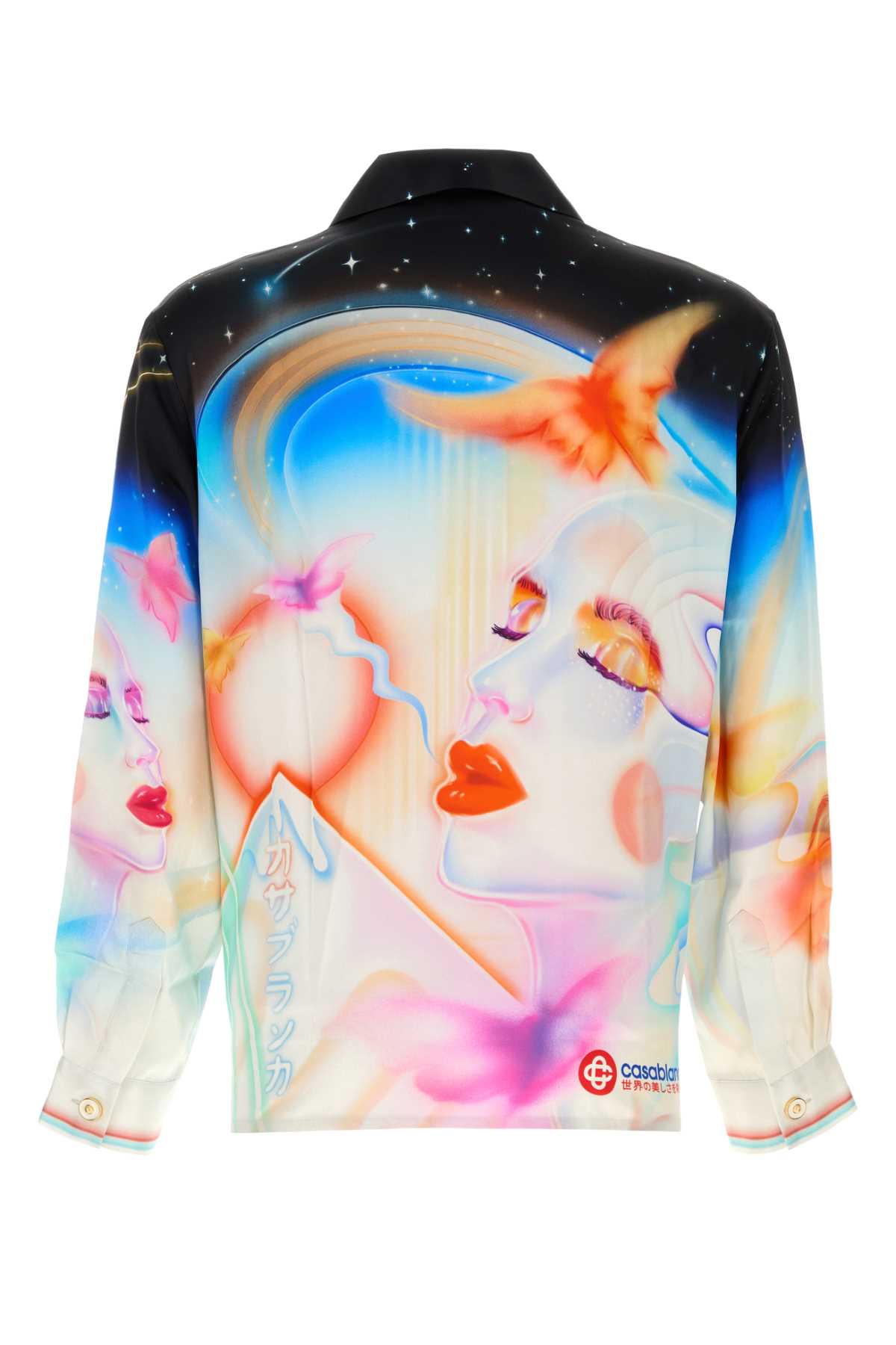 Galactic Connection Printed Silk Shirt