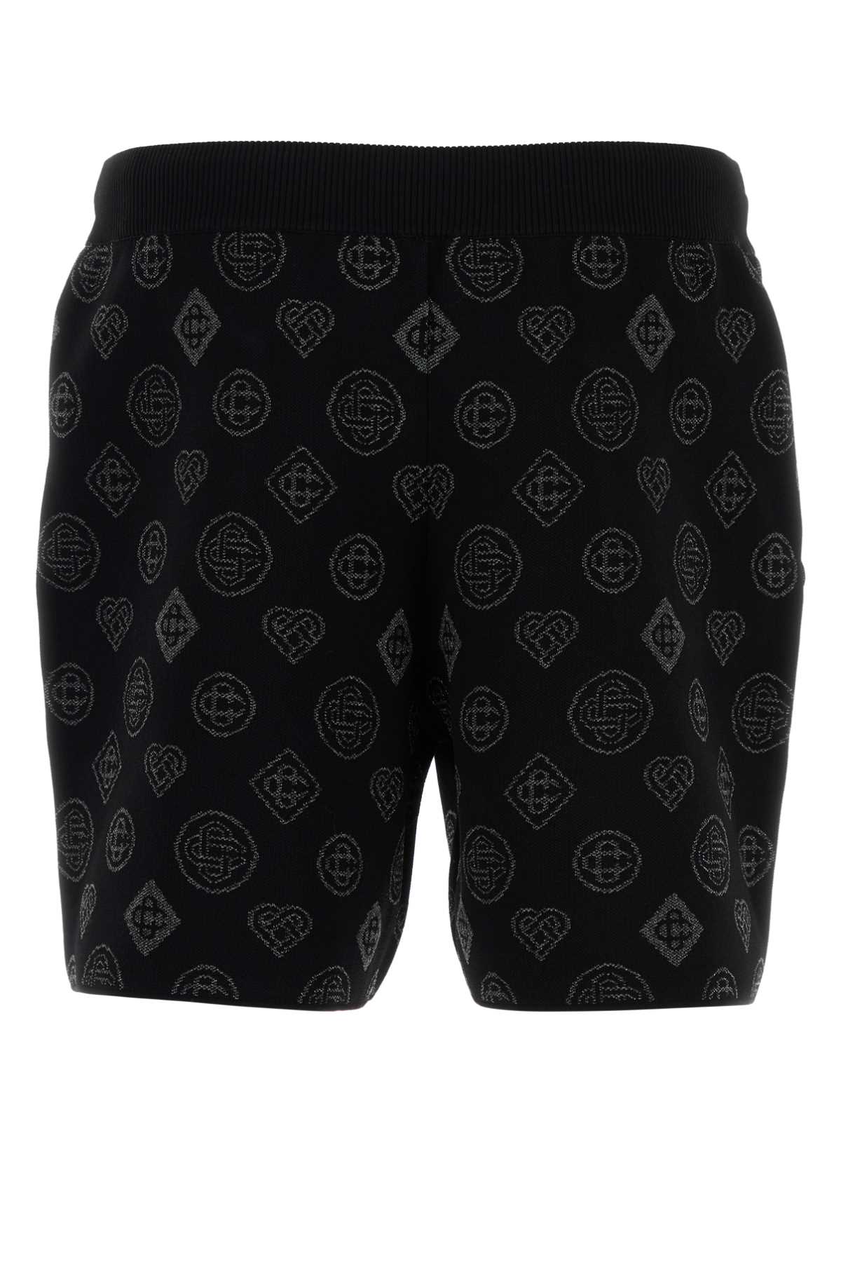 Embroidered Stretch Jacquard Bermuda Shorts