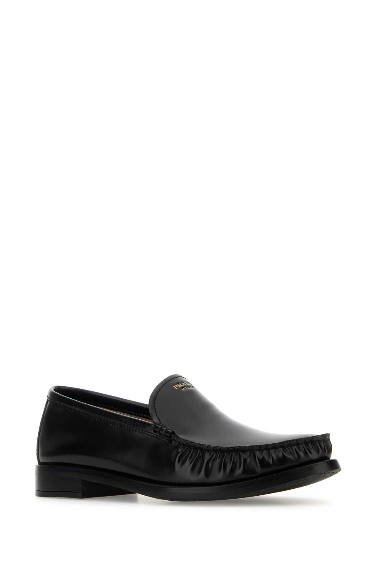Brushed leather loafers