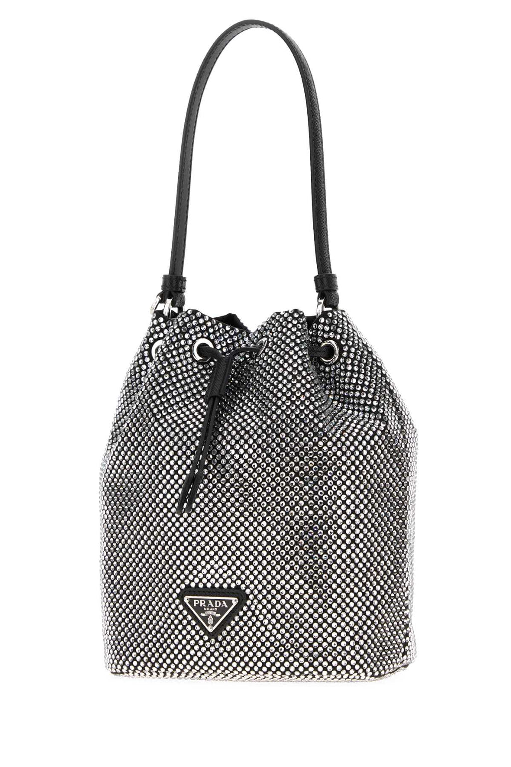 Embellished Satin Bucketet Bag