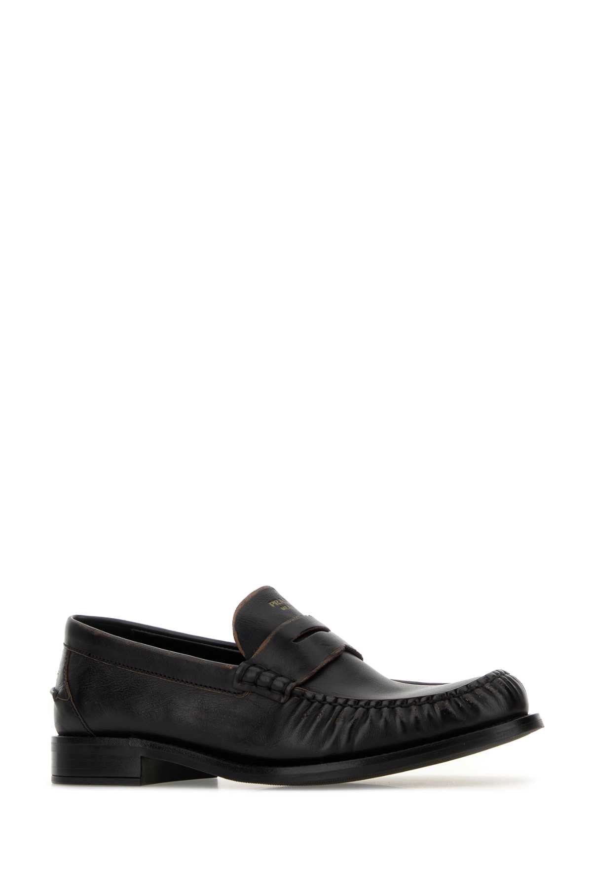 Brushed Leather Loafers