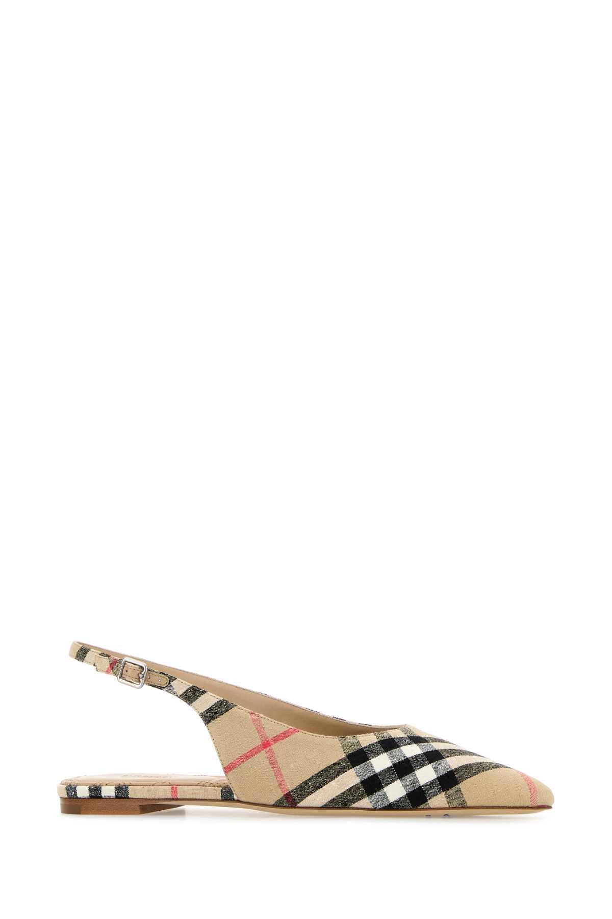 Check Dame Slingback Ballerinas