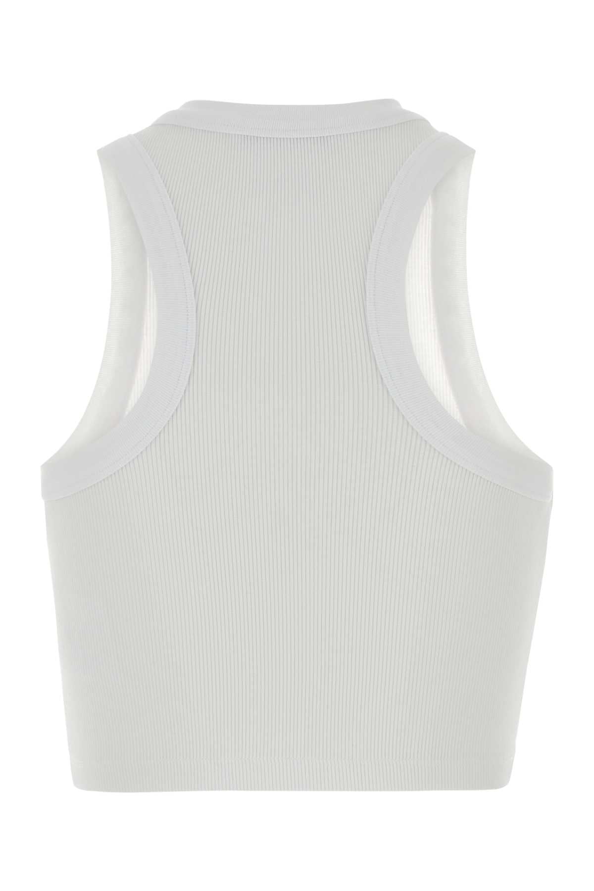Cropped Tank Top In Cotton With GIVENCHY Paris Print