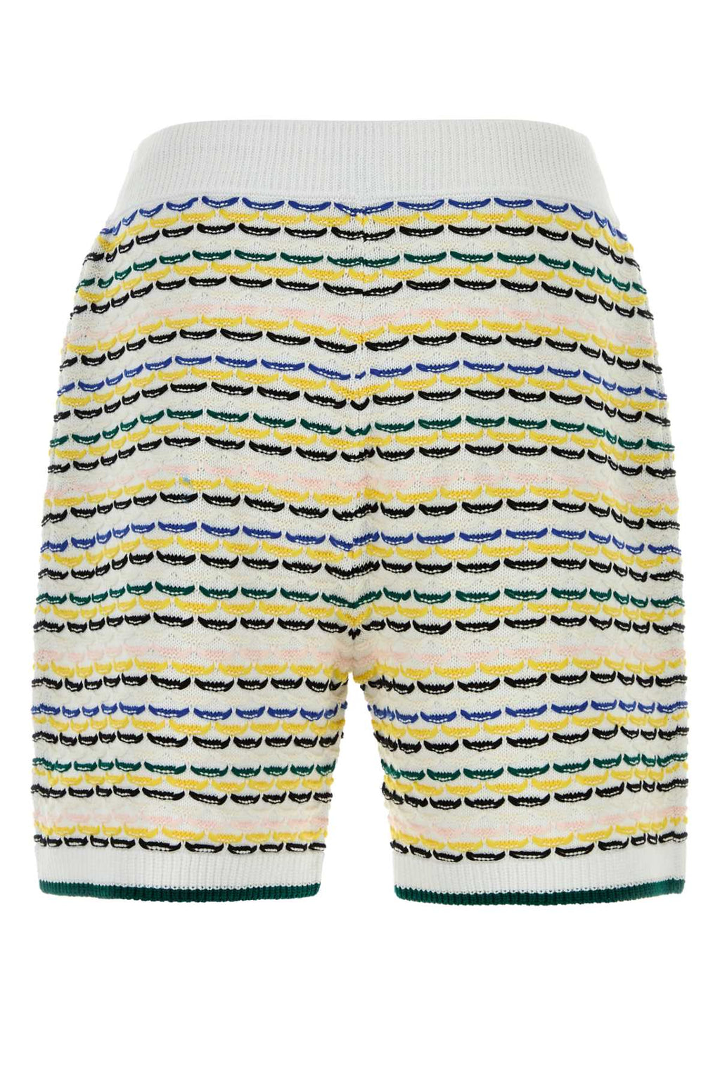 Tuck Stitch Embroidered Bermuda Shorts