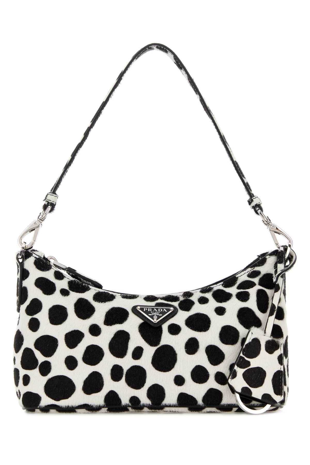 Printed calf hair mini-bag
