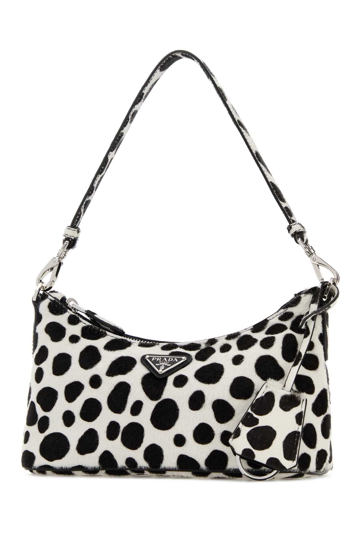 Printed calf hair mini-bag