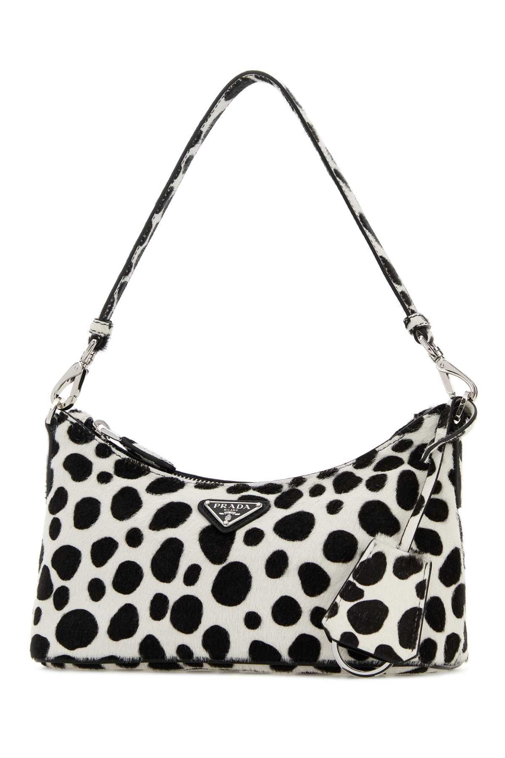 Printed calf hair mini-bag