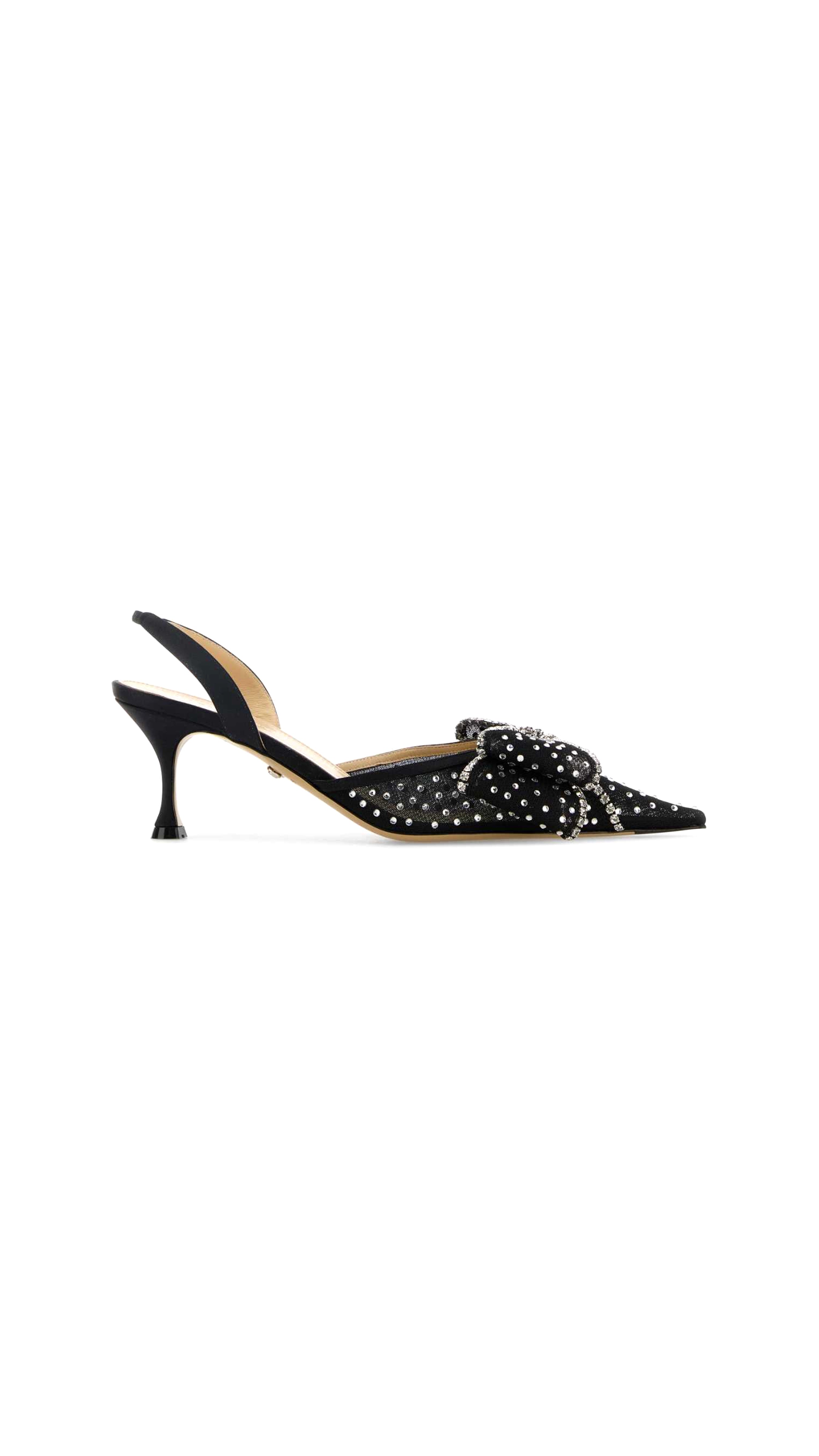 Embellished mesh Le Cadeau pumps - Black