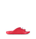 Label Slide mules in rubber