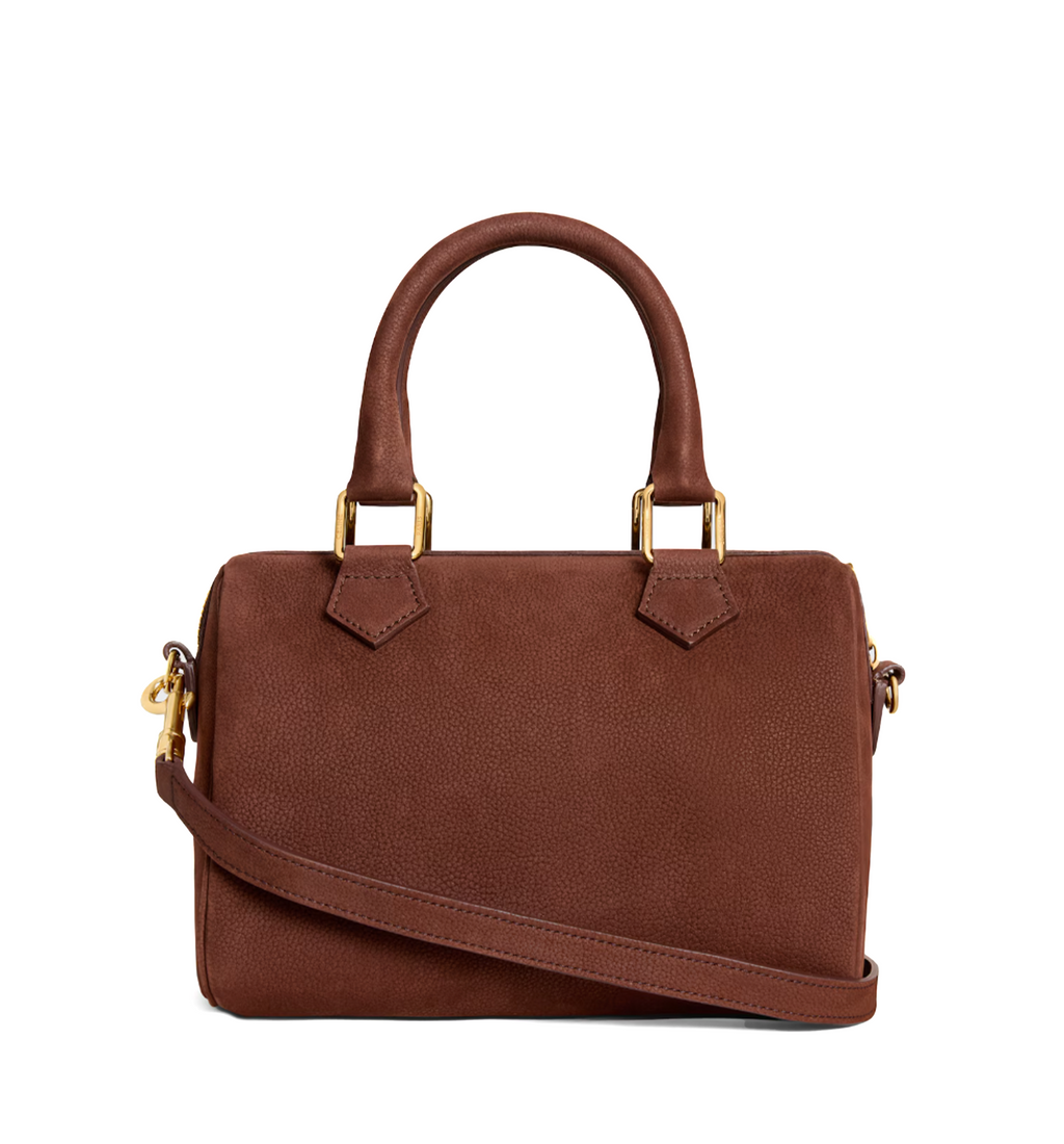 Small Boston Bag in Grained Nubuck Calfskin