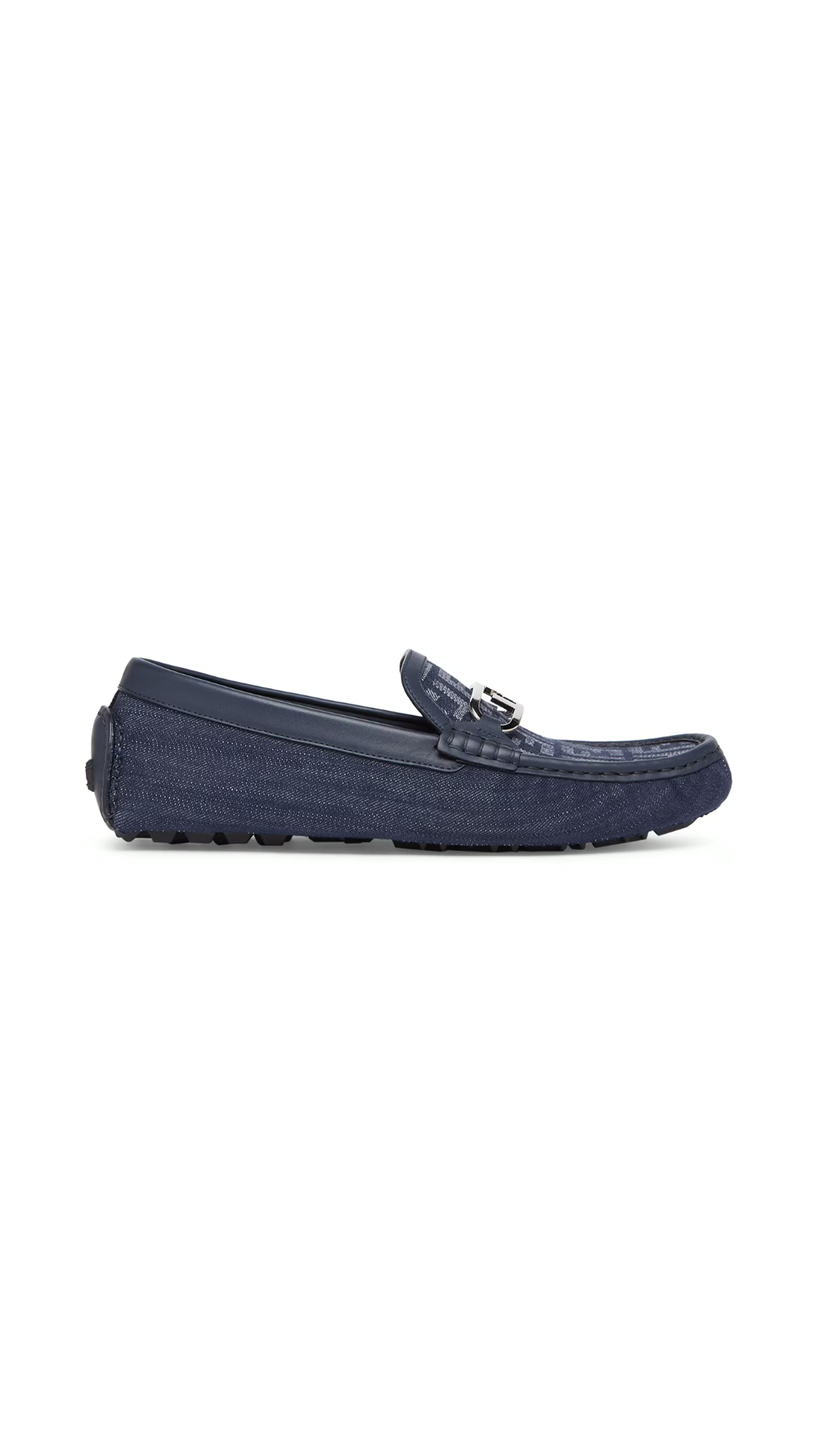 Fendi O'Lock Denim Driving Shoes - Blue