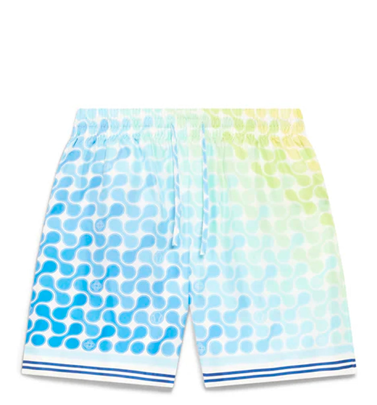 Gradient Tennis Tile Silk Shorts