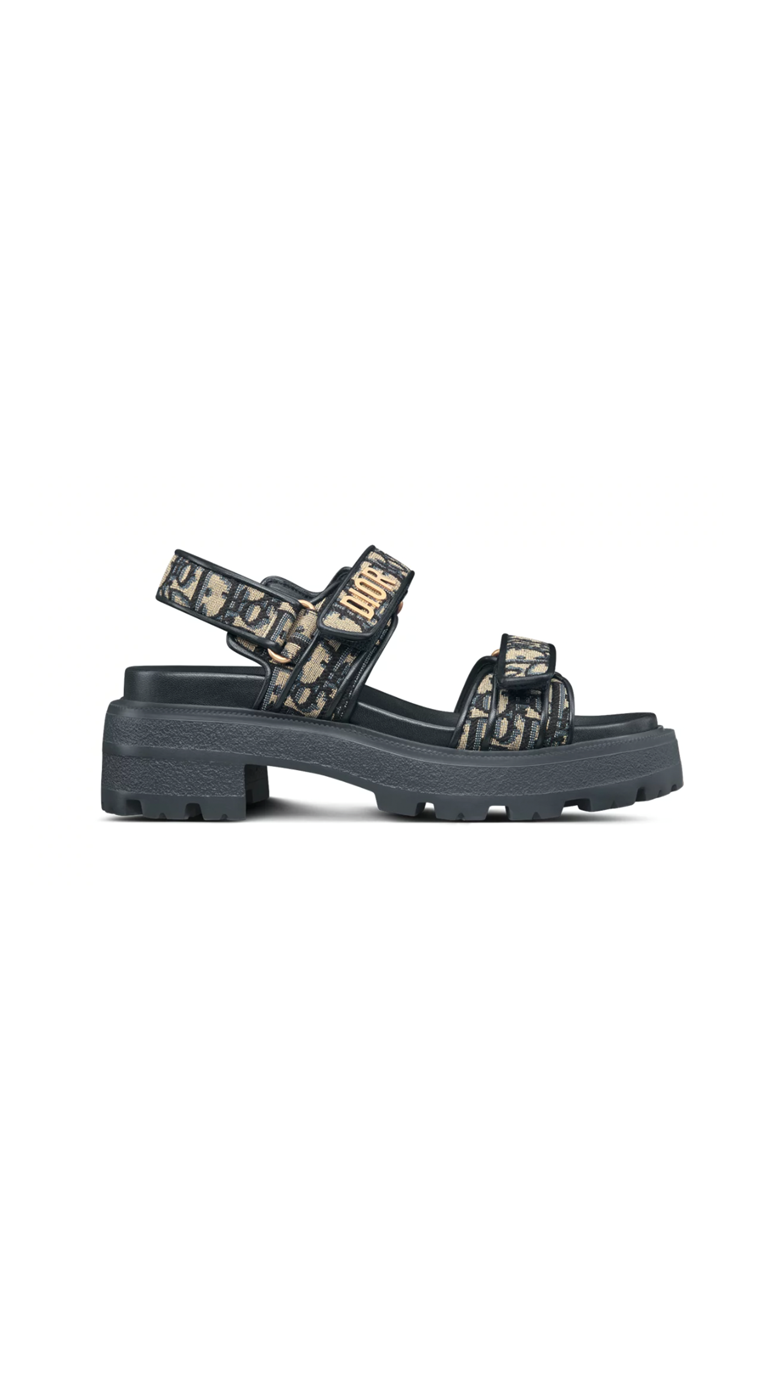 Dioract Platform Sandal - Black/Beige