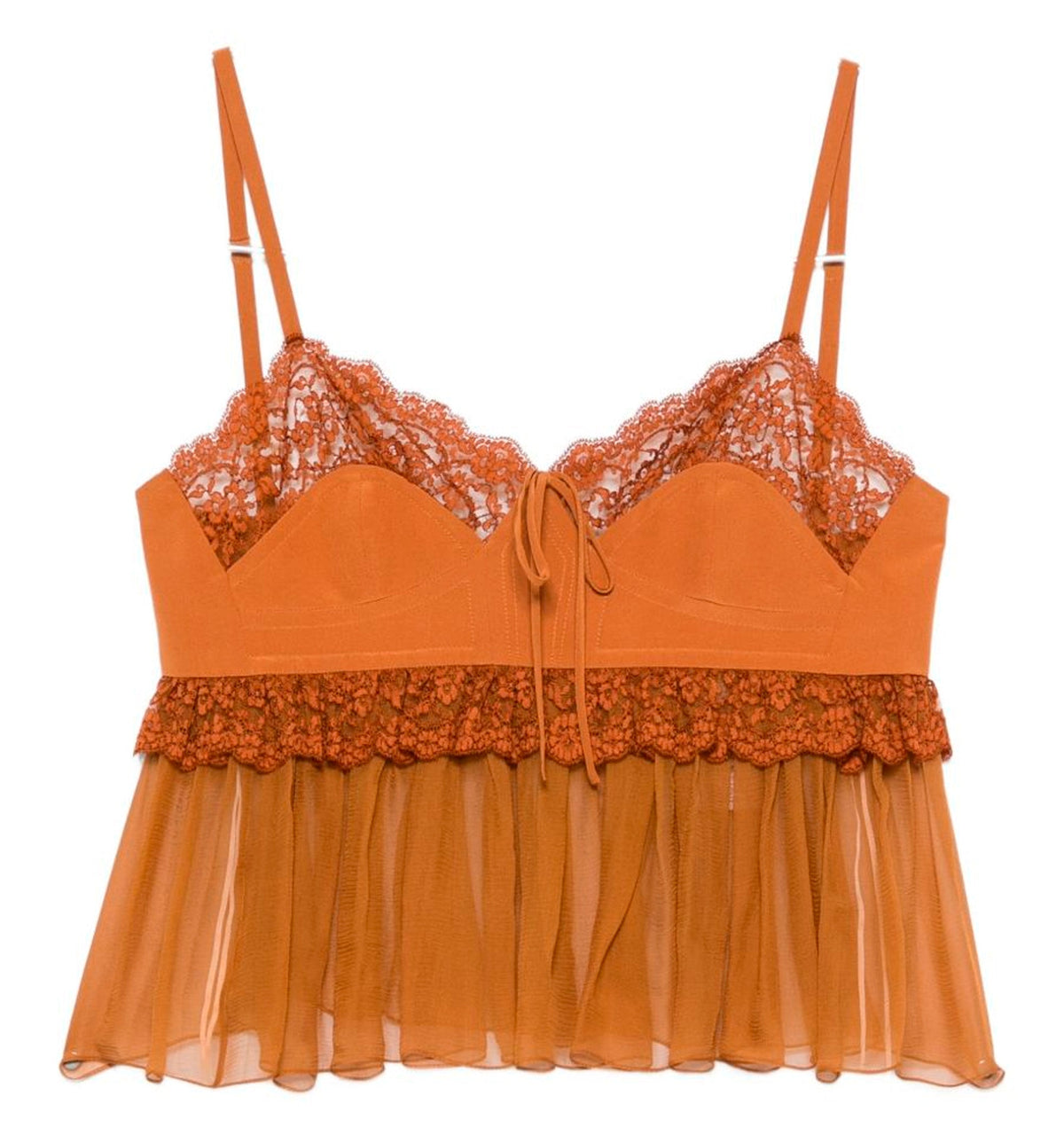 Lace-trim blouse