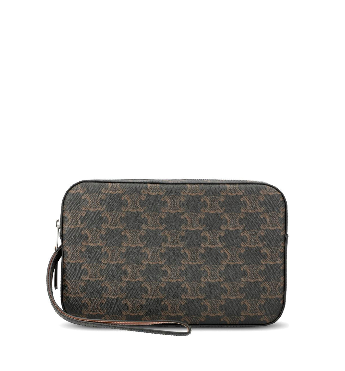 Monogram pouch with strap