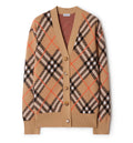 Check Technical Wool Jacquard Cardigan