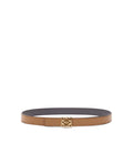 Reversible Anagram Bombé belt in smooth calfskin