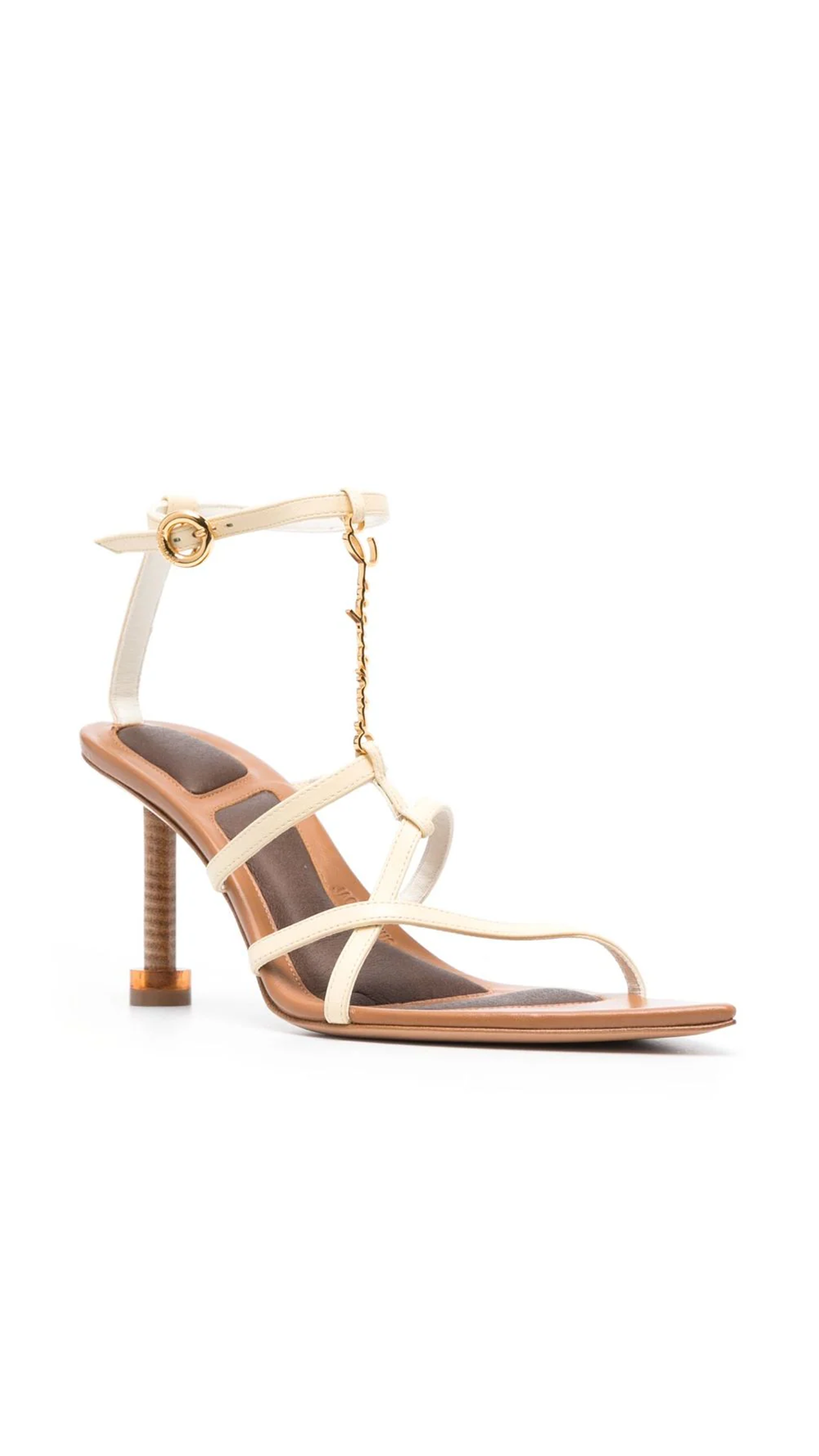 Les Sandals Pralu Pointues - Ecru/Gold