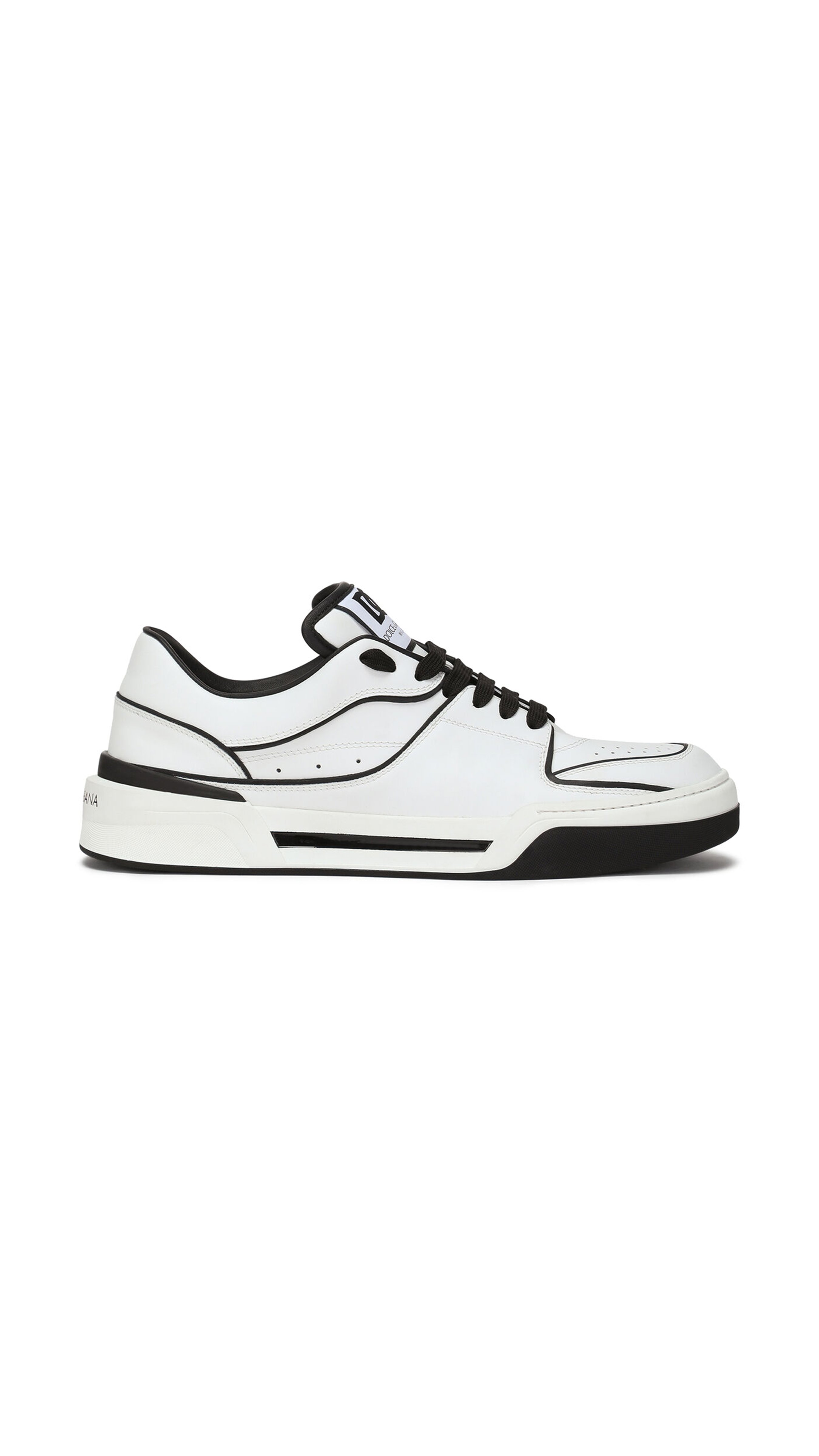 Calfskin Nappa New Roma Sneakers - White/Black