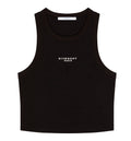Cropped tank top in cotton with GIVENCHY Paris print