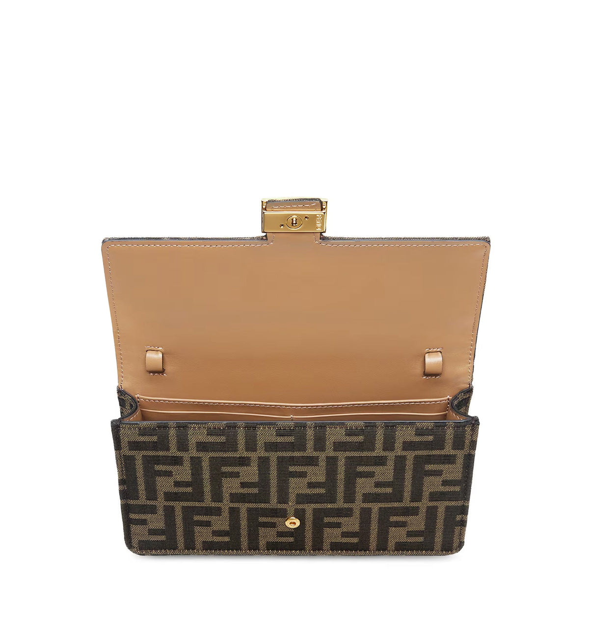 Baguette Wallet on Chain shoulder bag in FF jacquard fabric