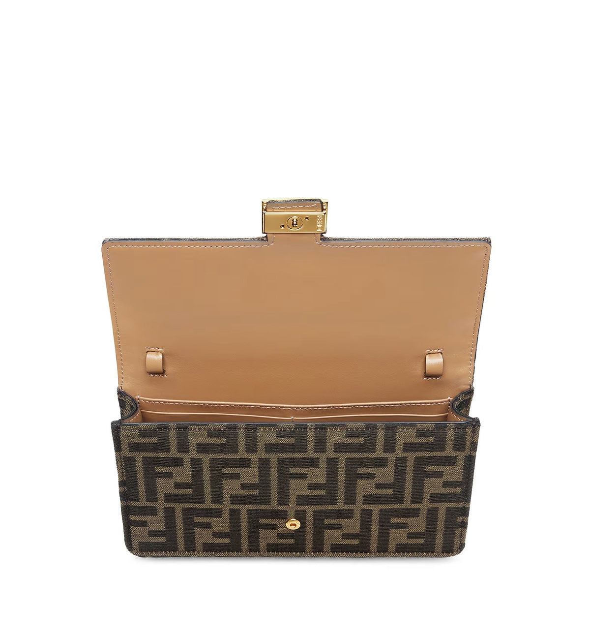 Baguette Wallet on Chain shoulder bag in FF jacquard fabric