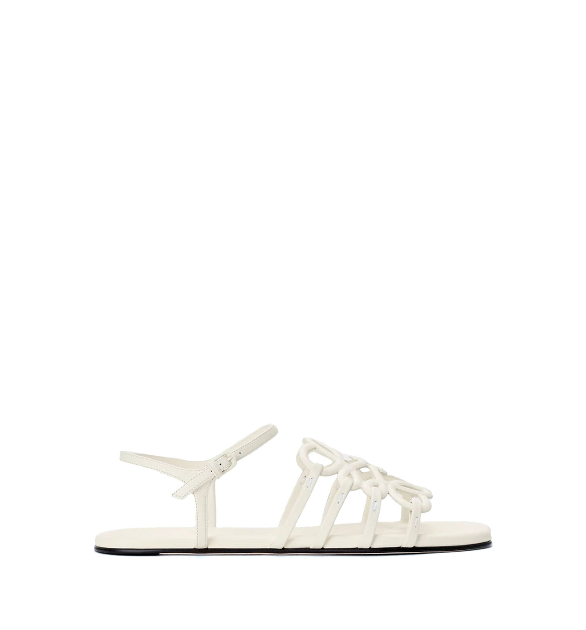 Petal Anagram sandal in calfskin