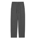 Grey elasticated-waist wool trousers