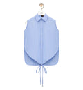 Sleeveless shirt in cotton