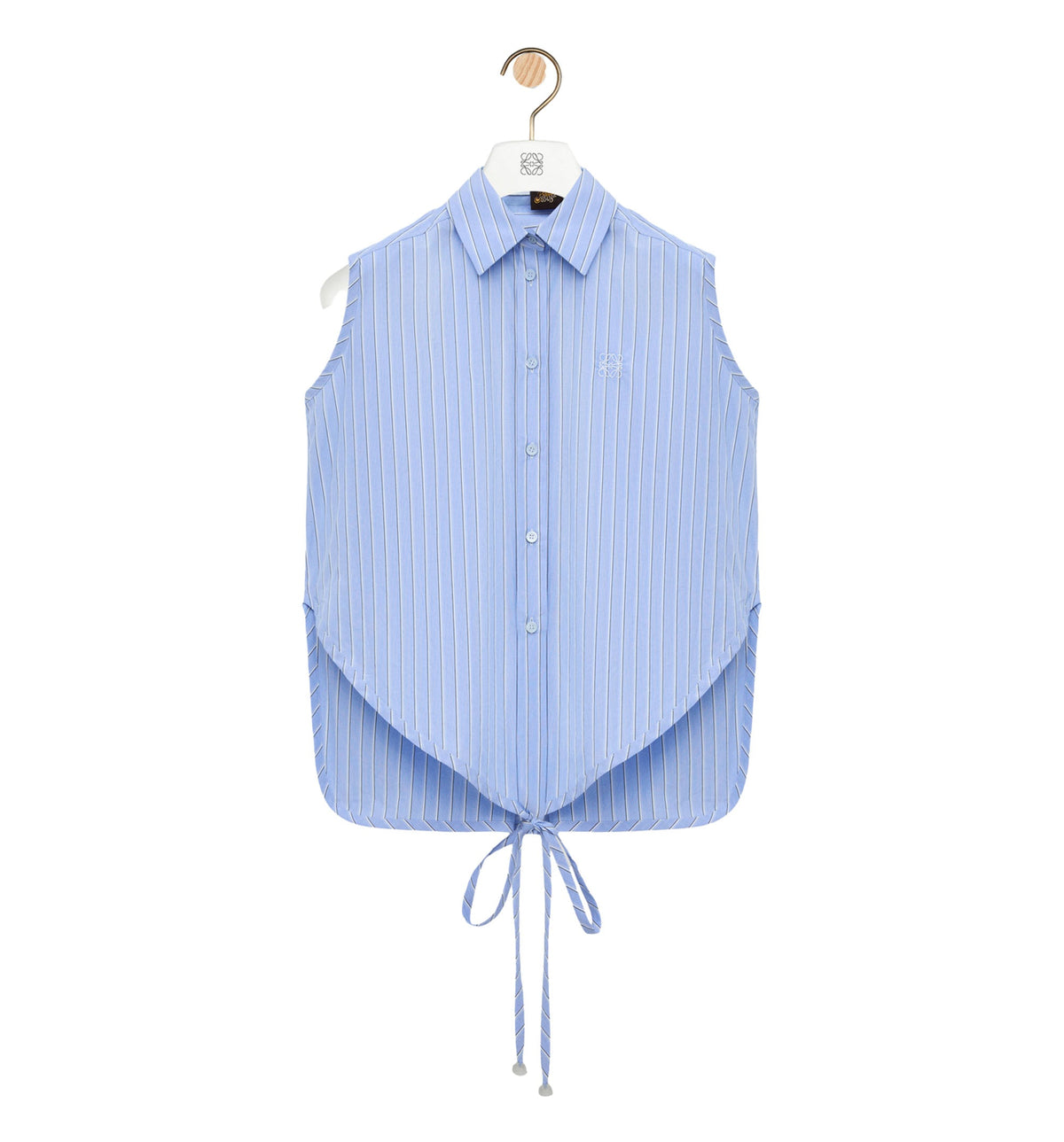 Sleeveless shirt in cotton