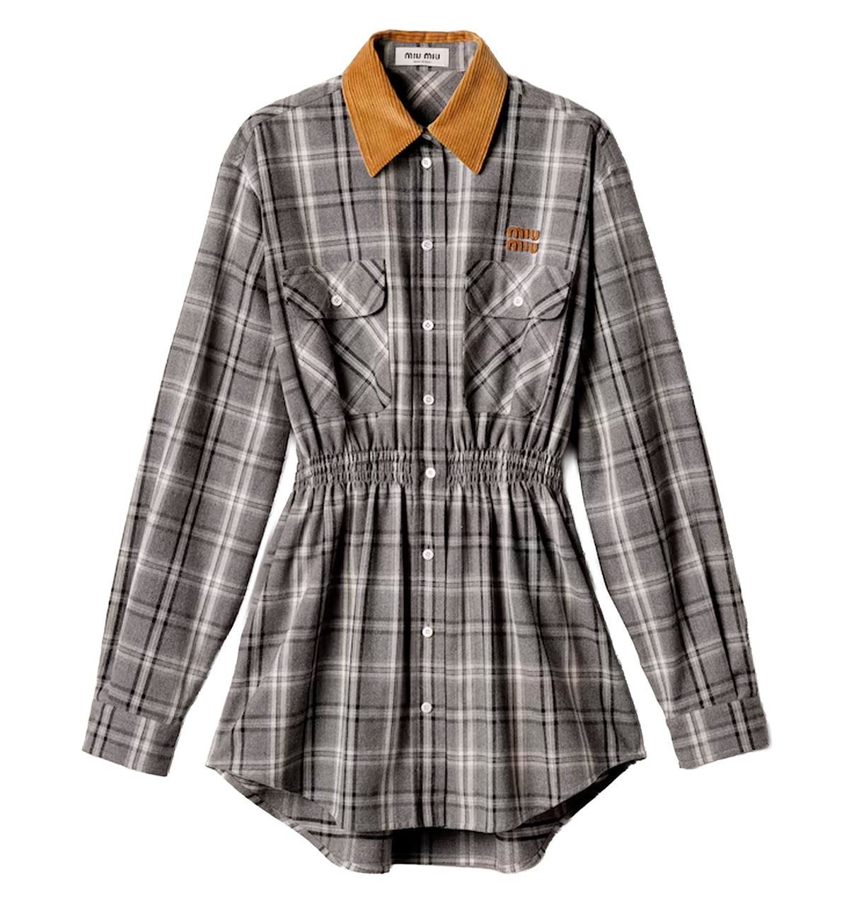 Flannel mini-dress