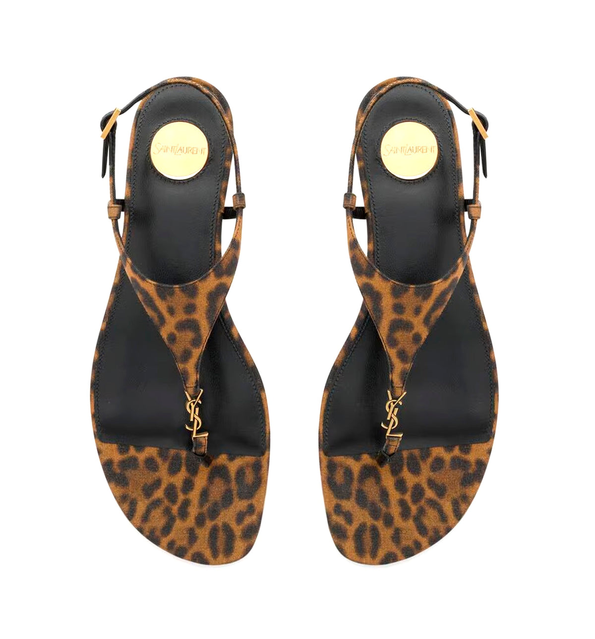 Cassandra Sandals In Leopard Grosgrain